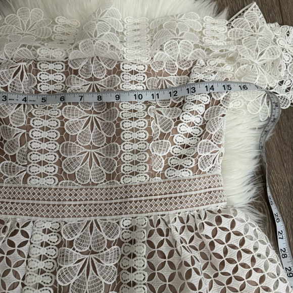 Self Portrait Off The Shoulder Guipure Lace Mini Dress - Picture 12 of 13